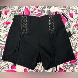 Ardene Black High-Waist corset style Shorts